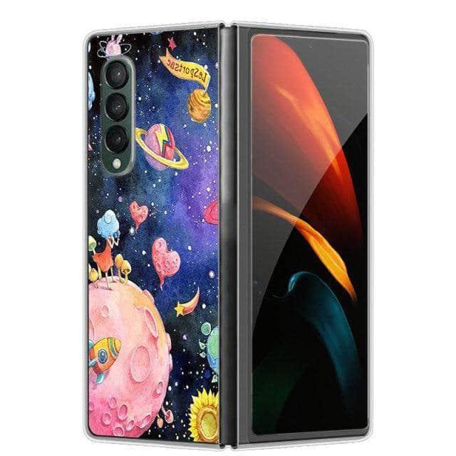 Durable Hard Plastic Galaxy Z Fold 3 5G Case with Stylish Design - Perfect for Everyday Protection & Gaming