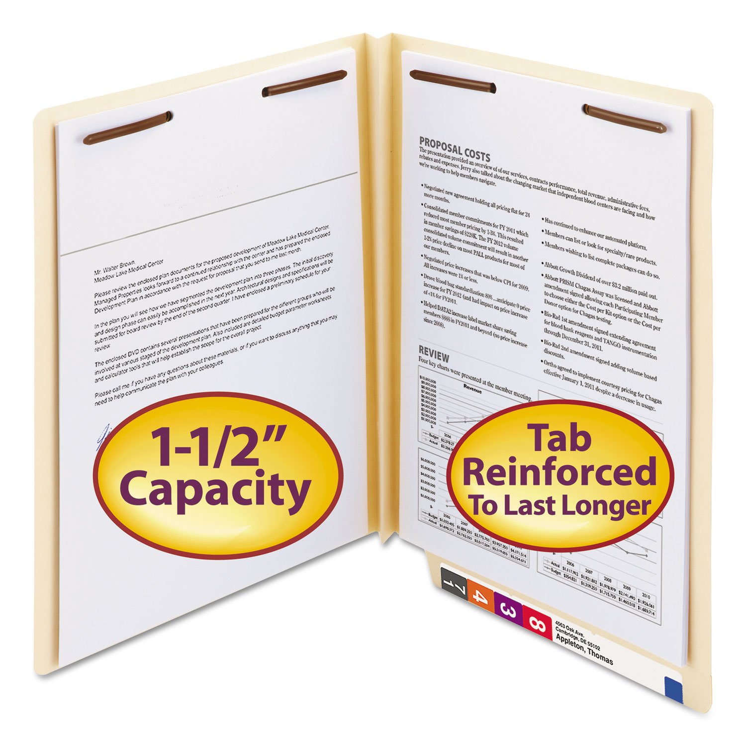 Smead Heavy Duty W-Fold Expansion File Folders SMD34276 - Letter Size, 2