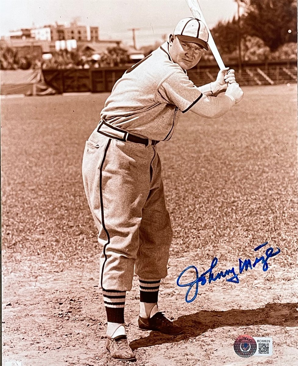 Johnny Mize Autographed 8x10 New York Yankees Baseball Photo - BAS BC88629 - Perfect for Sports Memorabilia Collectors and Yankees Fans Display