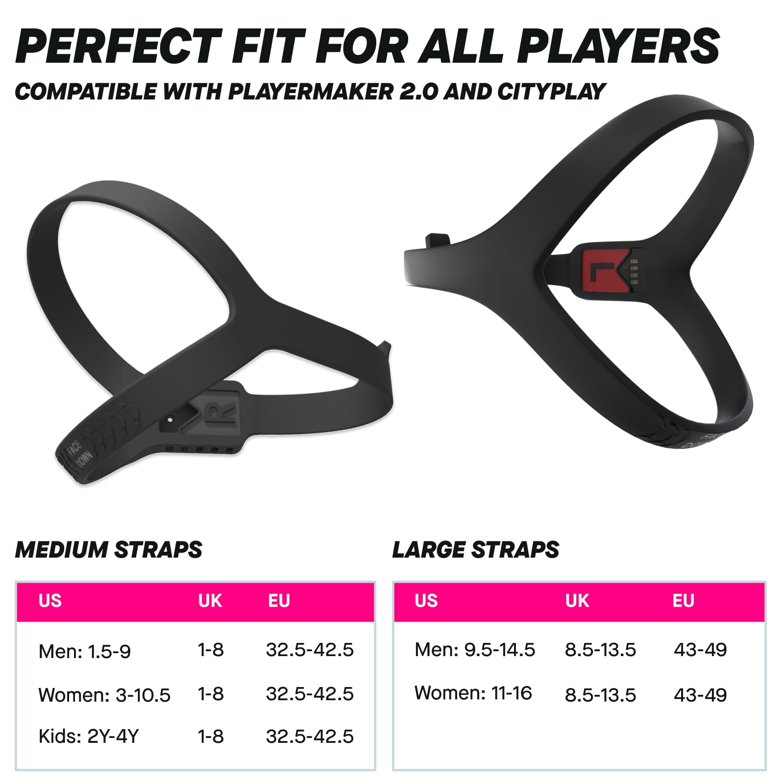 Extra Straps Compatible with CITYPLAY & Playermaker 2.0 Smart Soccer Sensors - Replacement Bands for Football Training (Sensor Not Included) - Perfect for Soccer Practice, Skill Development & Performance Tracking