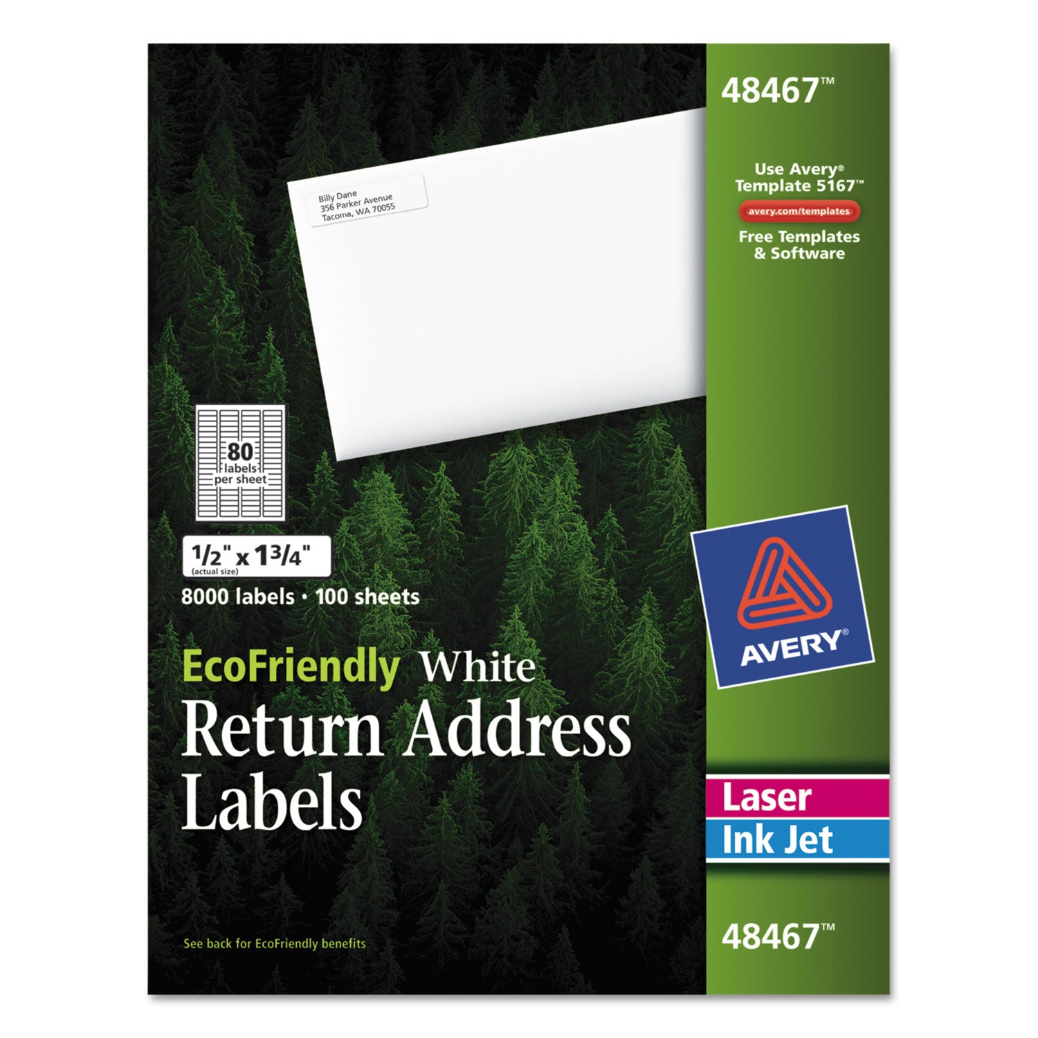 Avery® EcoFriendly Mailing Labels - 0.5