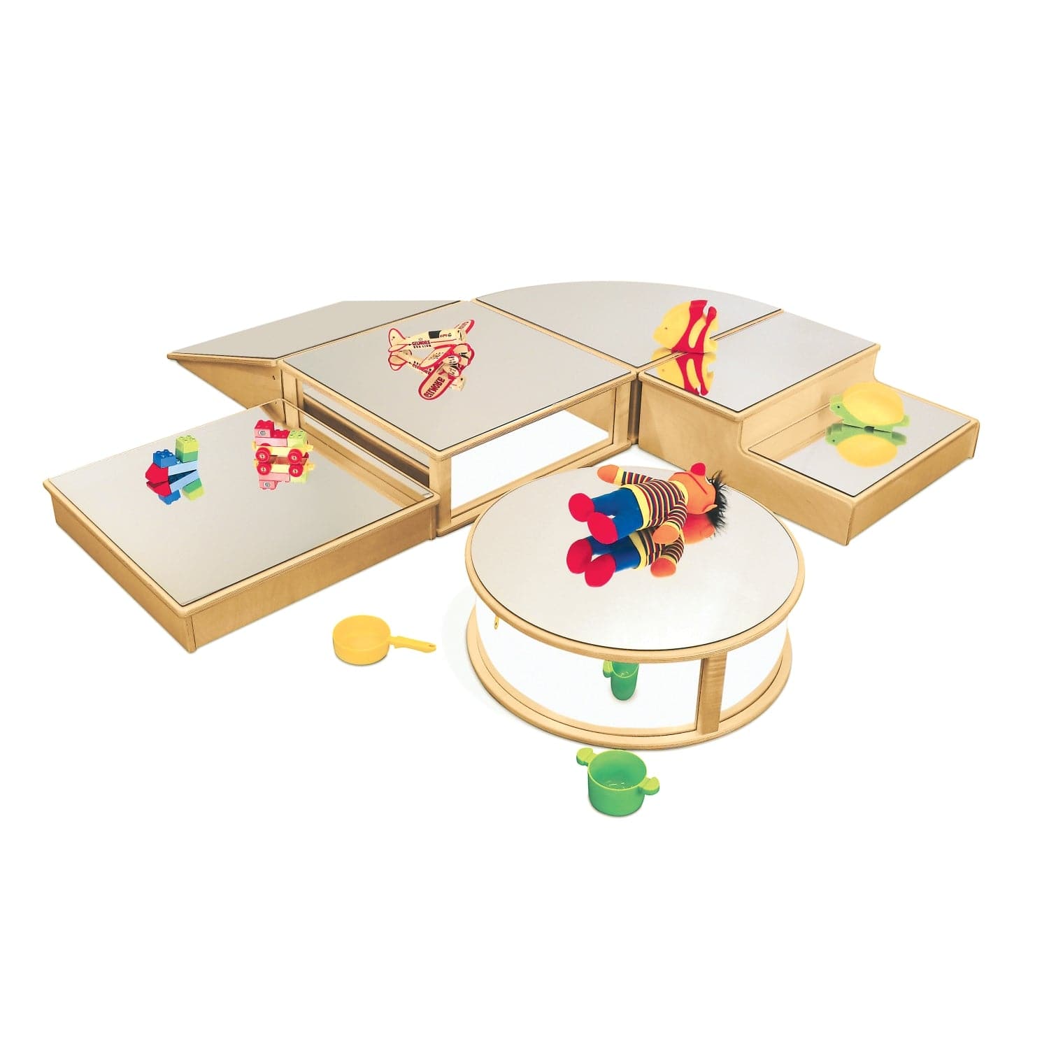 Best Baby Floor Mirror Set for Tummy Time & Play - Safe, Shatterproof & Fun Developmental Toy for Infants & Toddlers - Perfect for Nursery, Playroom & Daycare
