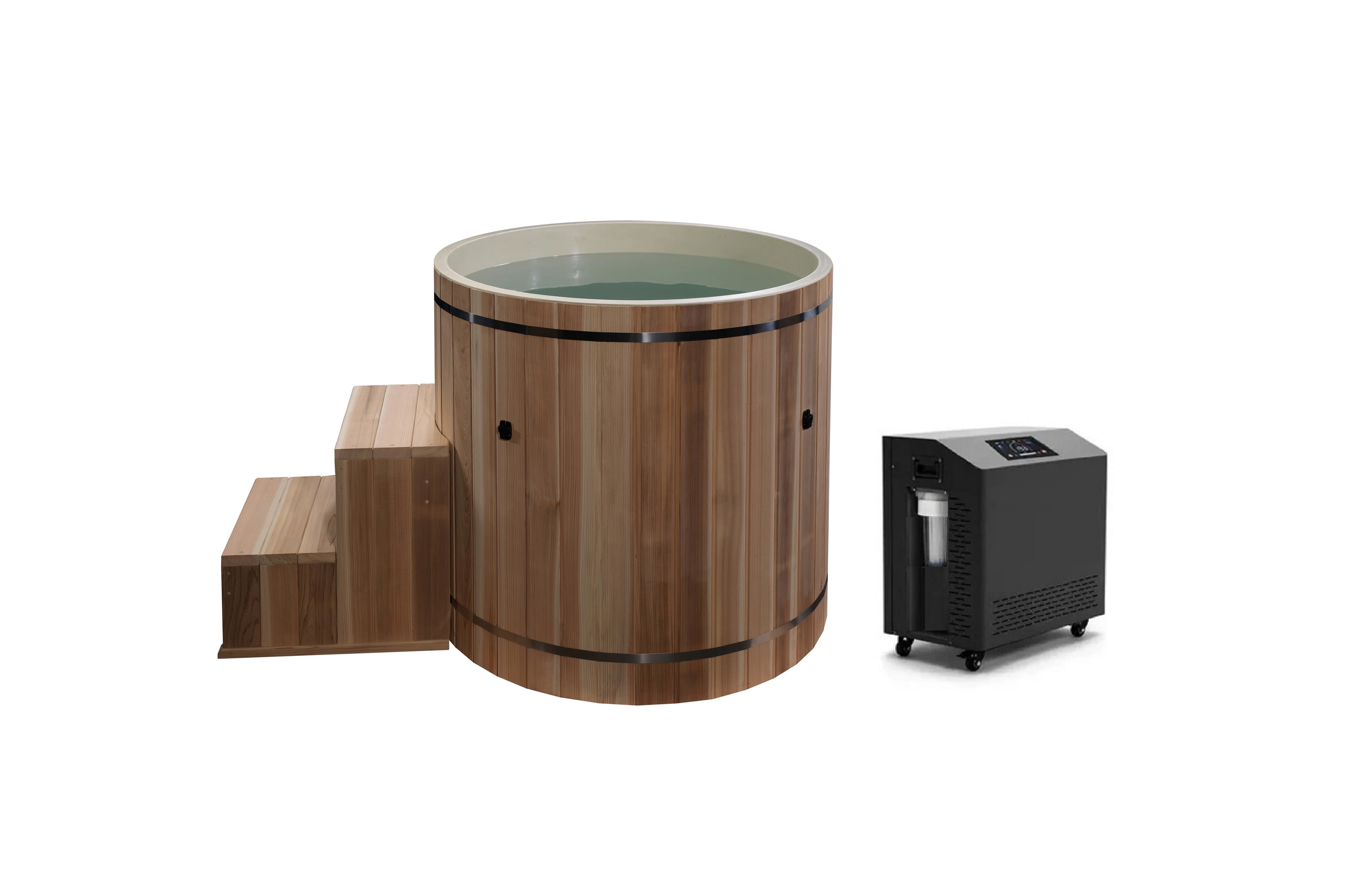 Premium Cold Plunge Barrel - Pacific Cedar Wood Ice Bath Tub for Athletes & Recovery - Perfect for Post-Workout, Muscle Recovery & Hydrotherapy at Home