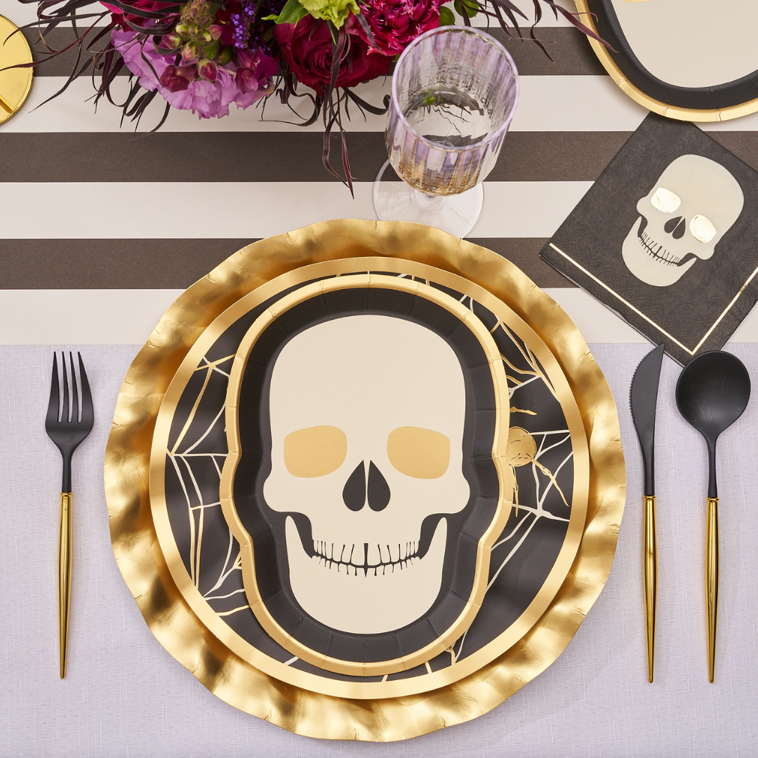 Spooky Halloween Table Setting Decorations - Classic Scary Party Supplies for Dinner, Events & Home Decor