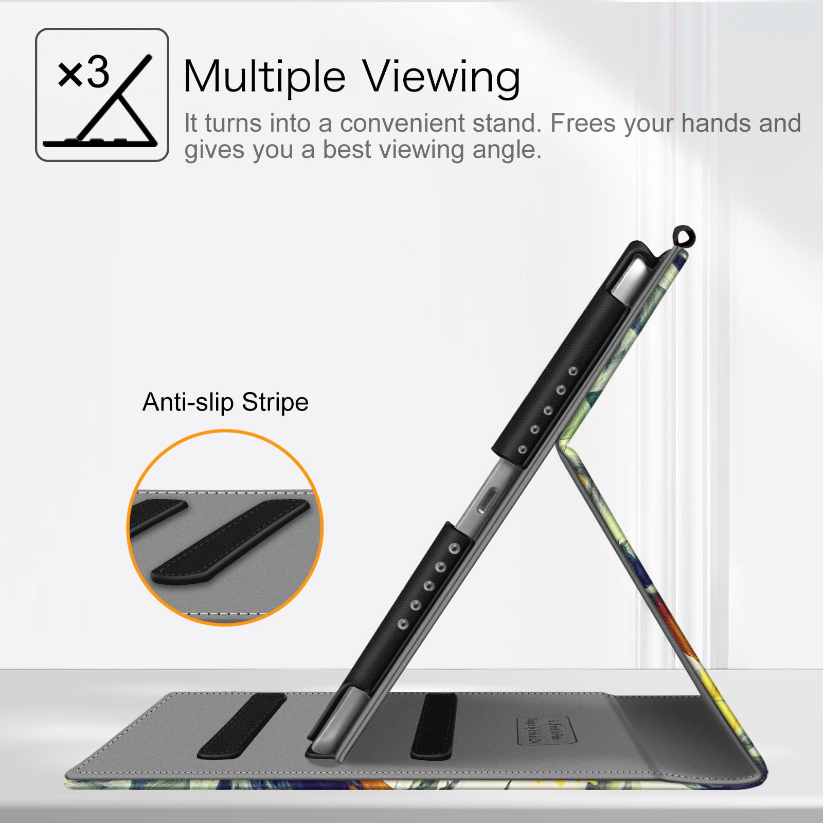 Fintie Protective Case for iPad 6th/5th Generation (2018/2017 Model) & iPad Air 2/Air 1 (9.7 Inch) - Multi-Angle Stand Cover with Corner Protection & Storage Pocket, Sunflower Design - Perfect for Work, School & Travel