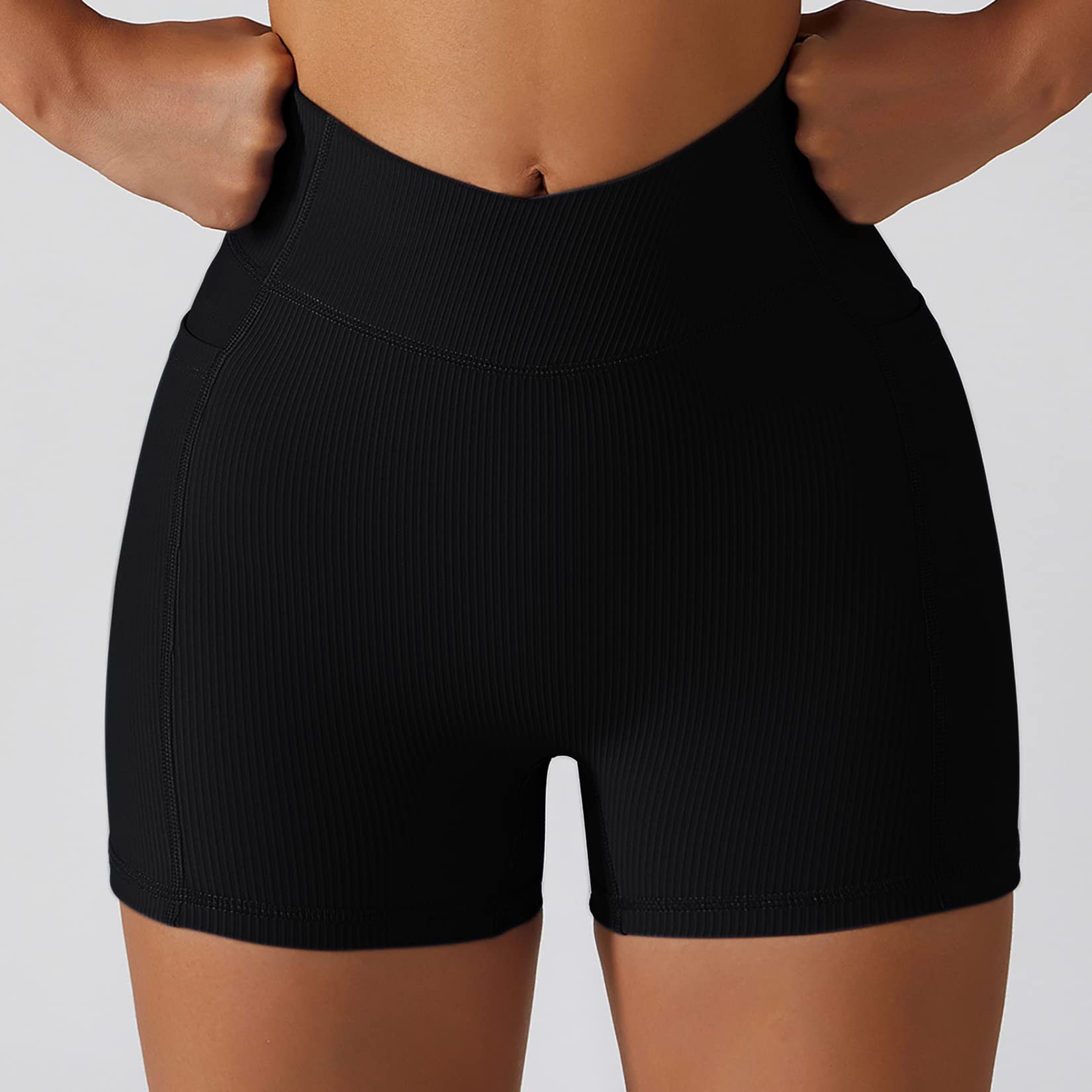 KOJOOIN Women's High Waist Workout Shorts with Pockets - Breathable Biker Athletic Shorts for Gym, Running, Yoga & Cycling | Perfect for Fitness, Training & Active Lifestyle