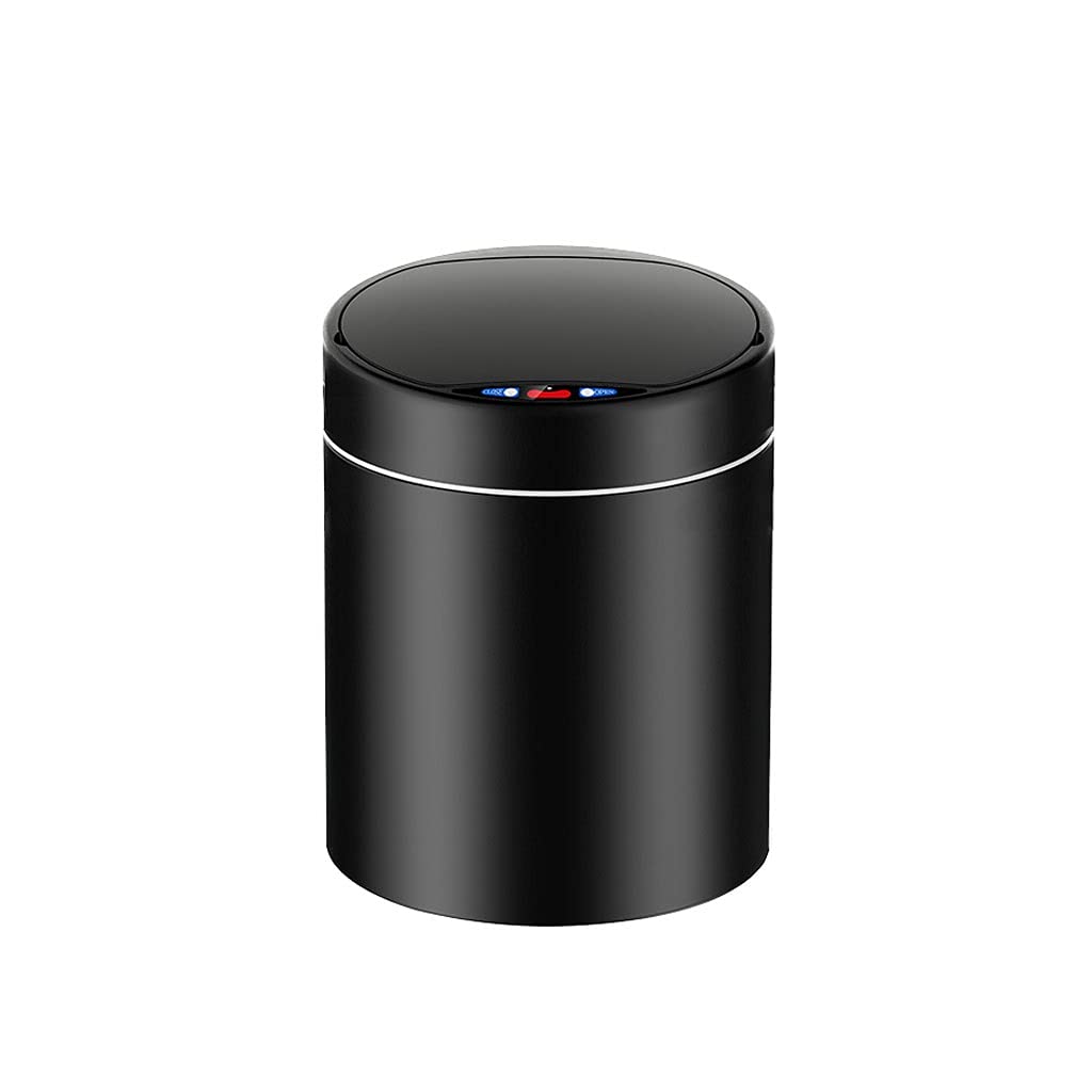 Smart Automatic Trash Can with Motion Sensor - Hands-Free Electric Garbage Bin, Silent Slow-Close Lid, Battery & USB Charging for Home, Kitchen, Office & Bathroom - Black Waste Bin for Modern Spaces