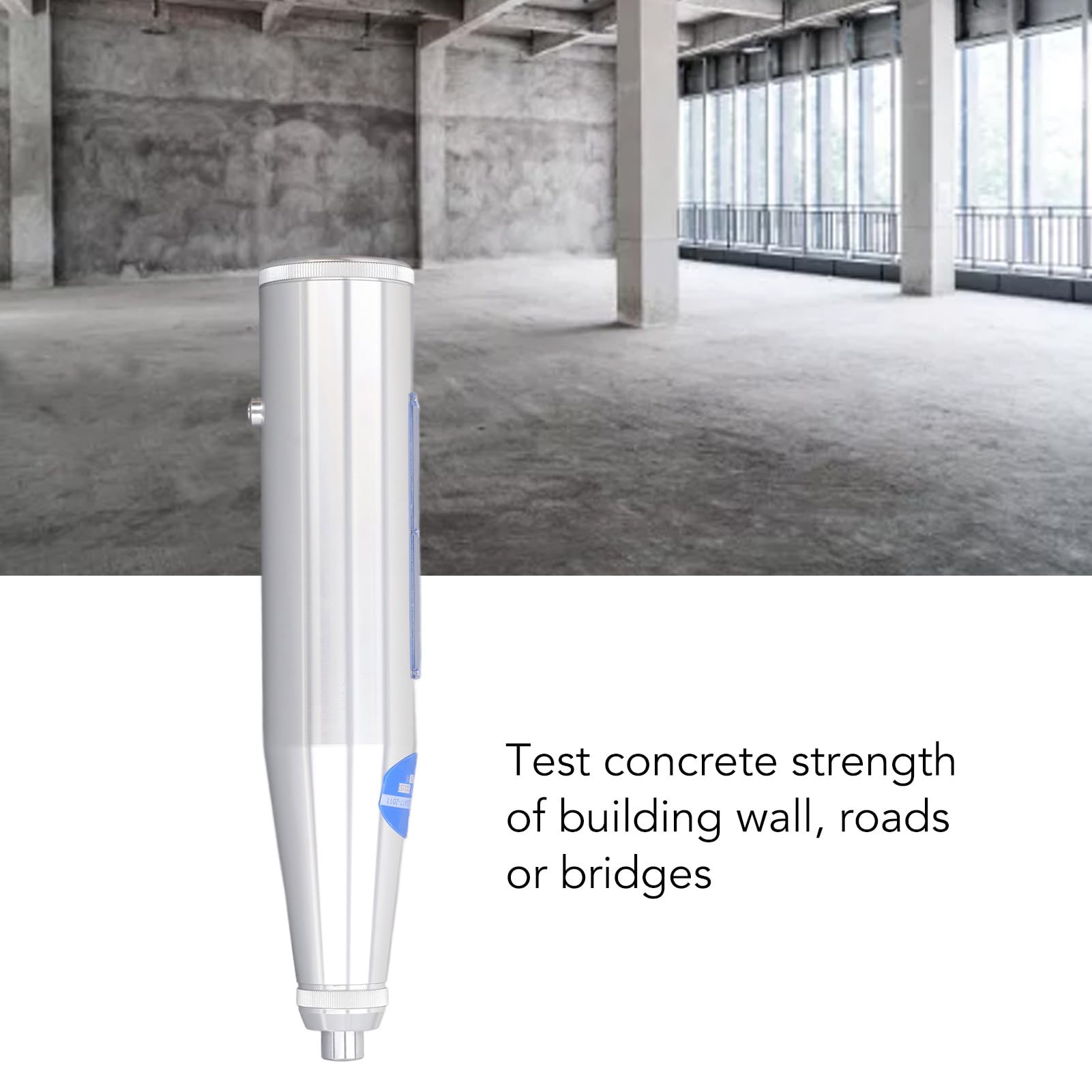 Stainless Steel Concrete Hammer Tester - Professional Resiliometer with Storage Case for Building Walls, Roads & Construction Projects | Perfect for Quality Control, Material Testing & Structural Assessment