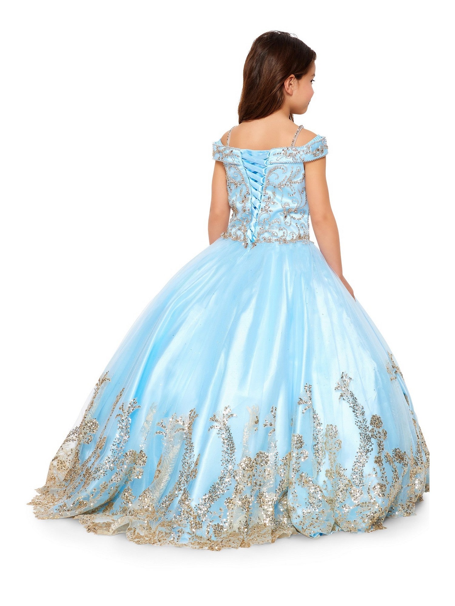 Elegant Off Shoulder Blue Rhinestone Glitter Mesh Ball Gown for Plus Size Women (Sizes 8-16) - Perfect for Prom, Evening Gala & Special Occasions