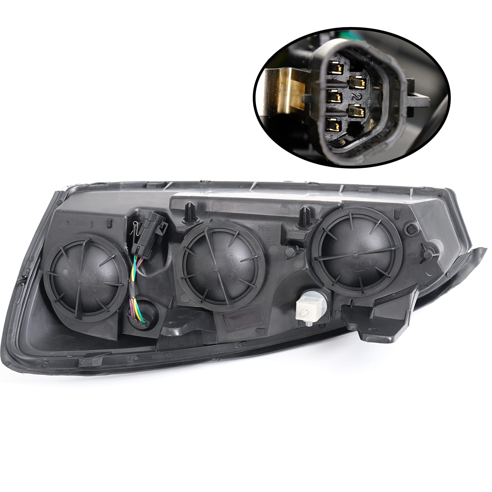 2004-2008 Chevy Malibu Halogen Headlight Assembly Replacement - Chrome Housing Headlights for 2004 2005 2006 2007 Malibu & 2008 Malibu Classic - Driver & Passenger Side Headlamp - Perfect for Night Driving and Vehicle Restoration Projects