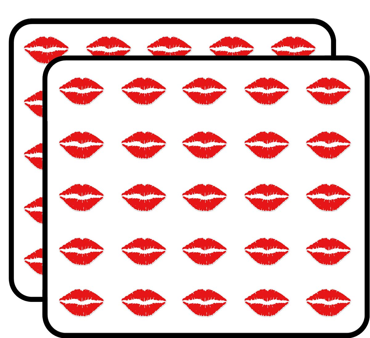50 Pack Red Lips Kiss Stickers - Sexy DIY Scrapbooking Decals for Journals, Calendars, Arts & Crafts, Kids Projects - Perfect for Bullet Journals, Photo Albums, Gift Wrapping & Party Decorations