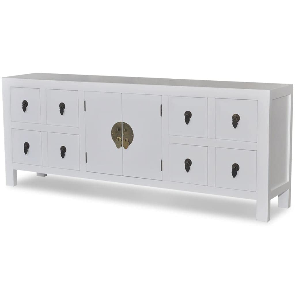 Asian Style TV Stand with Drawers & Doors - 48