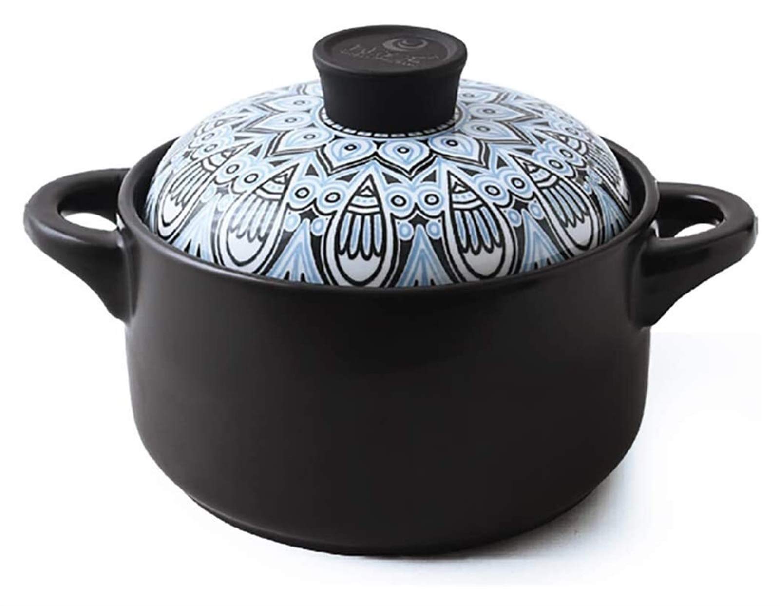 **2.5L Ceramic Casserole Dish - Non-Stick Japanese Stew Pot, Stoneware Braising Pan for Gas & Stovetop - Safe for Soups, Porridge & Slow Cooking | Perfect for Family Dinners & Meal Prep**