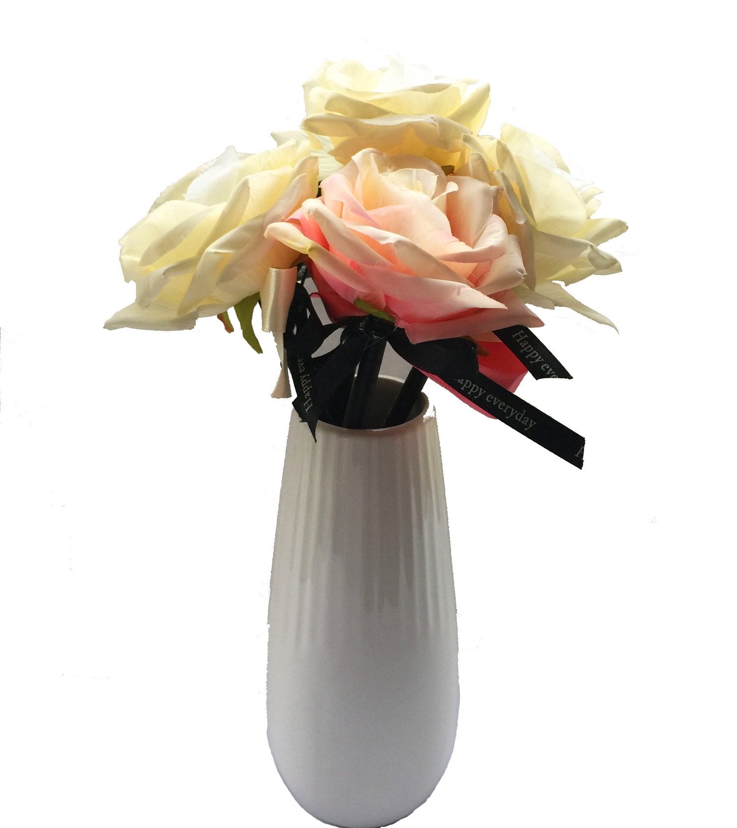 3 Pack Pink Rose Ballpoint Pens with Handicraft Artificial Flower - Elegant Writing Pens for Office, Home Decor, Wedding Guest Book Signing, Party Favors & Gift Giving (Perfect for Bridal Showers, Anniversaries & Special Occasions)