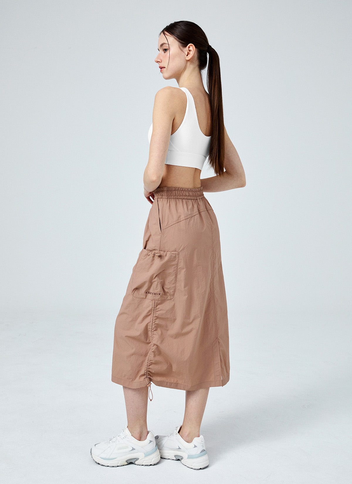 Comfortable Utility Cargo Long Skirts for Women - Stretchable Casual Maxi Skirt with Pockets for Hiking, Travel & Everyday Wear