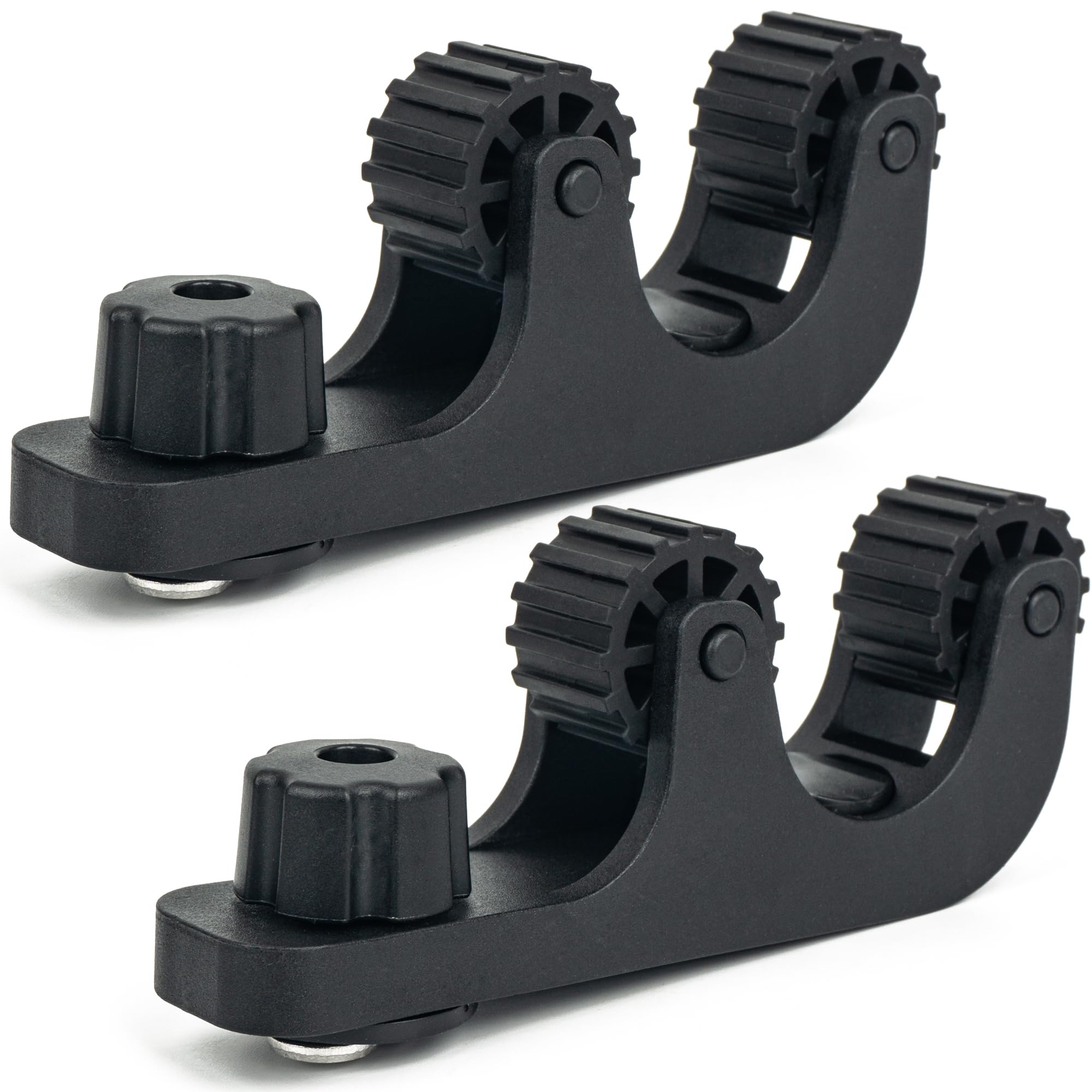 **Kayak Paddle Holder - 2 Pack Black Kayak Track Mount Accessories for Kayaking & Fishing - Space-Saving Canoe & Kayak Storage Solution for Easy Paddle Management**