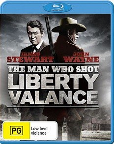 The Man Who Shot Liberty Valance Blu-ray | Classic Western Film | John Wayne & James Stewart | Perfect for Movie Nights & Western Fans