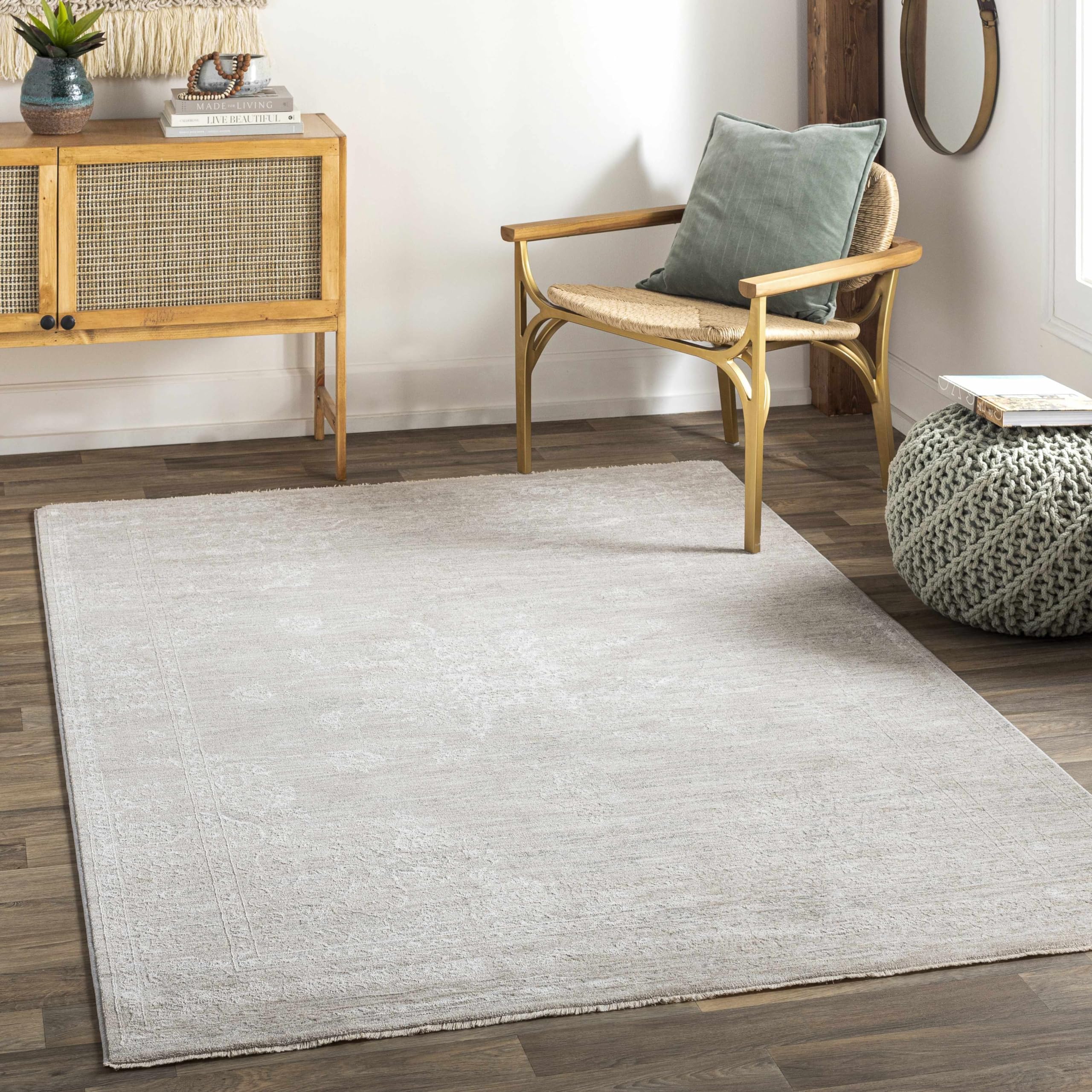 Hauteloom Monto Traditional Gray Beige Area Rug 9' x 12'2