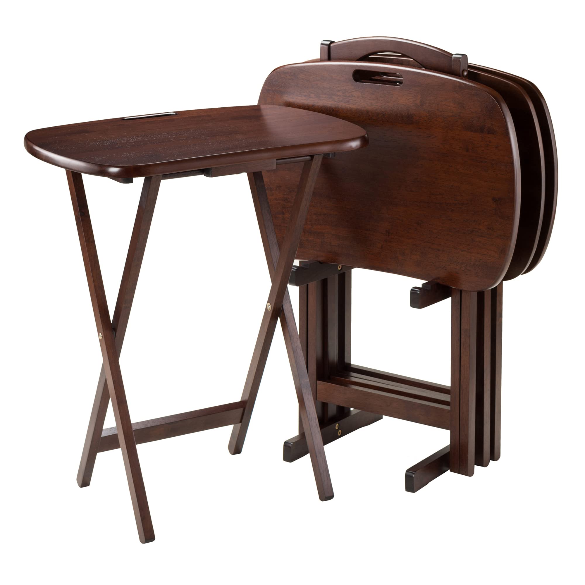 Winsome Lucca Walnut Brown Snack Table - 22.83