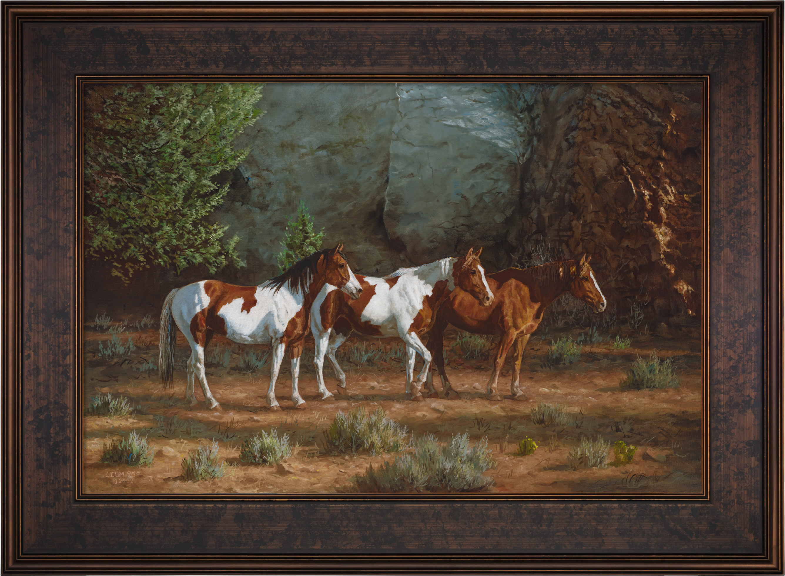 Chris Cummings Canyon Shadows 20x30 Wall Art - Stunning Landscape Painting for Living Room, Bedroom & Office Decor
