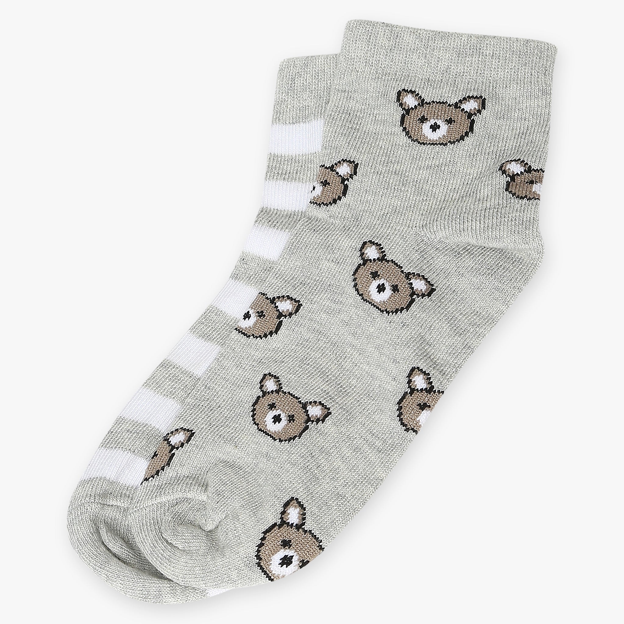 Girls Striped Ankle Socks 2-Pack - Soft Cotton Crew Socks for Kids & Teens - Perfect for School, Sports & Everyday Wear