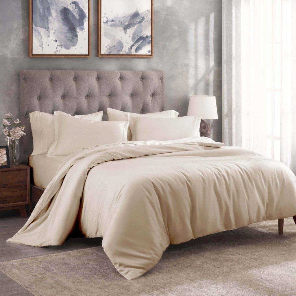Premium 100% Egyptian Cotton Duvet Cover Set - 300 Thread Count, Breathable & Soft Bedding for All Seasons - Perfect for Master Bedroom, Guest Room & Luxury Hotels