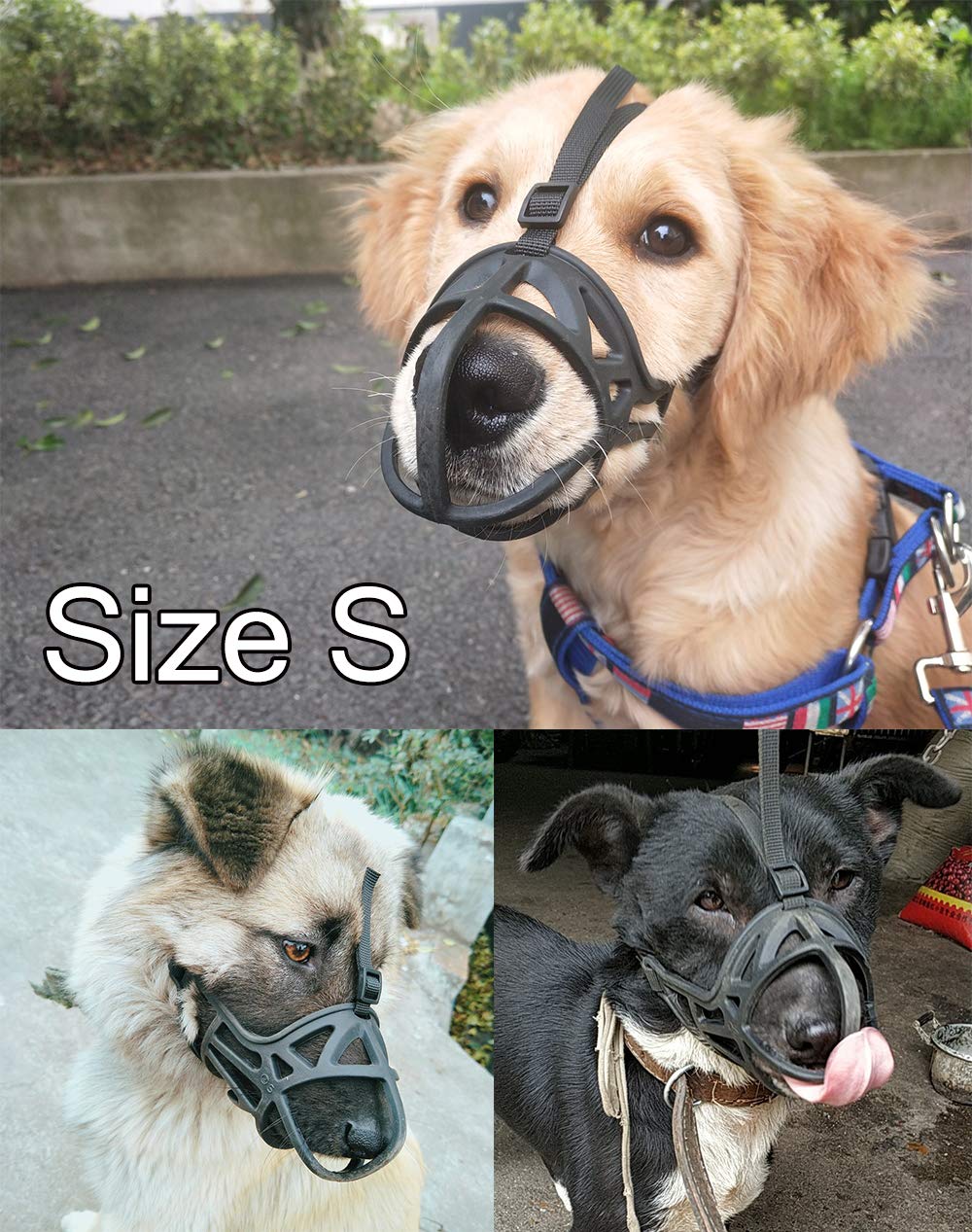 Soft Basket Dog Muzzle - Adjustable Cage Muzzle for Small, Medium, Large & XL Aggressive Dogs | Prevents Chewing & Biting | Perfect for Training, Grooming & Vet Visits