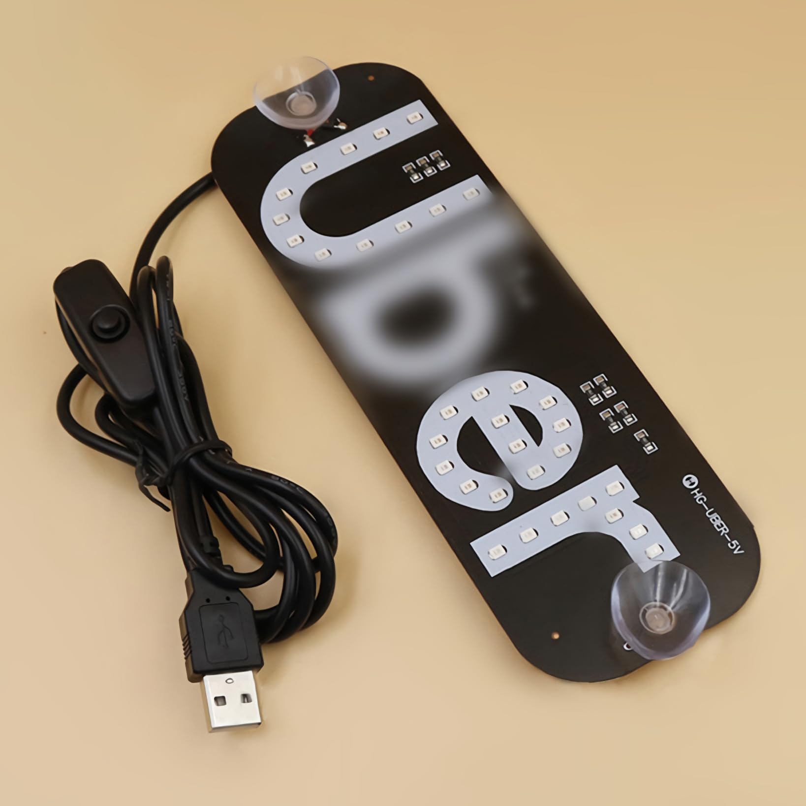LED Light Signs for Car - USB Plug Decal Stickers with Customizable Words - Perfect for Night Driving, Car Decor & Personalized Gifts (White)