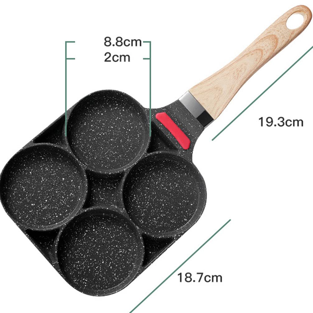 Non-Stick Aluminum Egg Frying Pan - Omelet Skillet for Perfect Fried Eggs, Pancakes & Breakfast - Induction & Gas Stove Compatible - Ideal for Cooking Breakfast, Sandwiches, Burgers & More