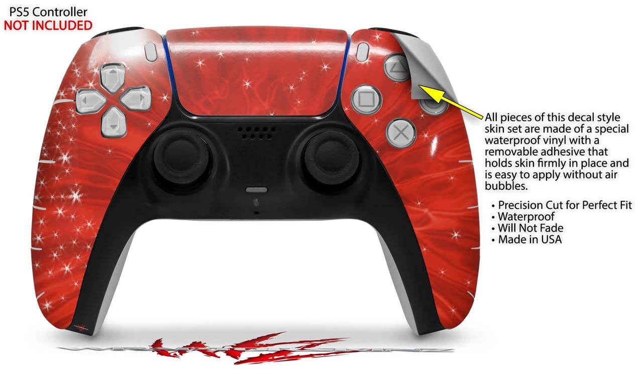 PS5 DualSense Controller Skin Wrap - Stardust Red for Gaming Protection