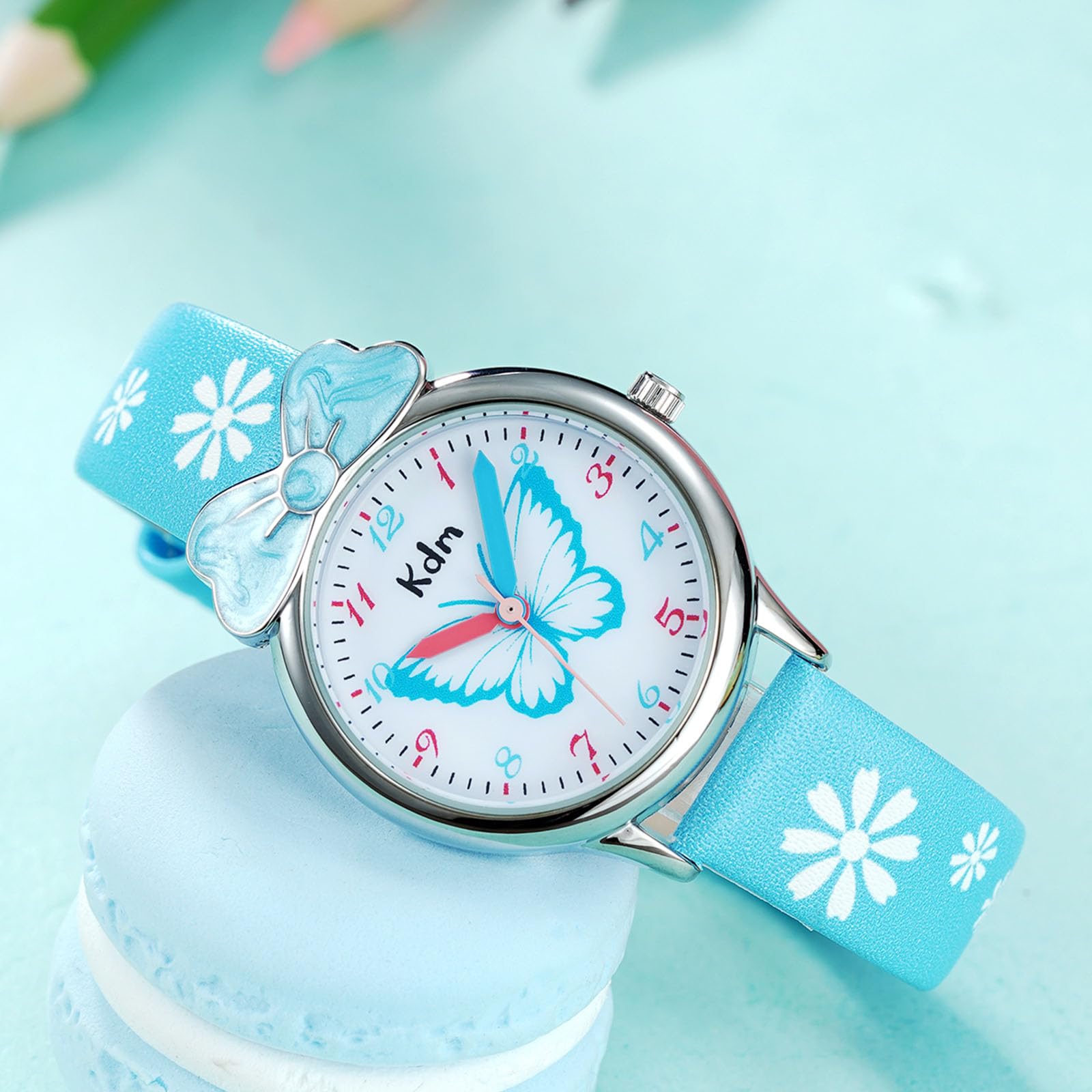 **CIVO Waterproof Kids Watches for Girls & Boys Ages 5-7 - Analog Quartz Learning Time Watch with Luminous Hands & Leather Strap - Perfect for School, Playtime & Outdoor Activities**