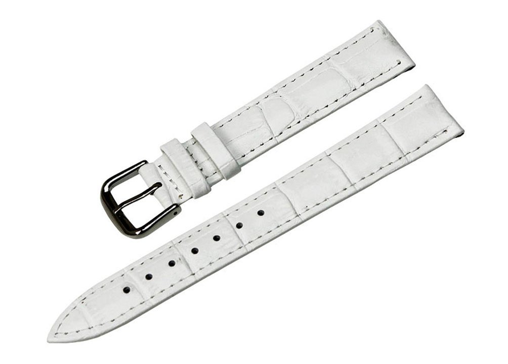 Leather Watch Band Strap - Black, Brown, Blue for Casual & Formal Wear