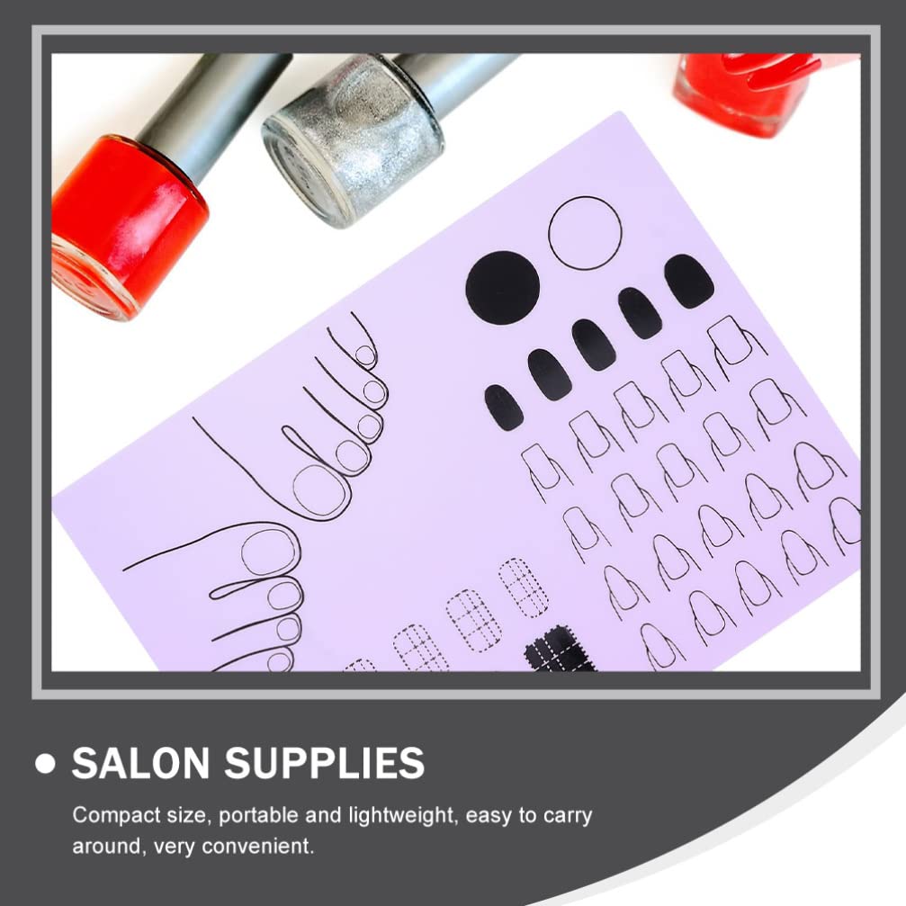2Pcs Silicone Nail Stamping Plates - Nail Art Practice Mat for Manicure, Nail Polish Coloring & Design Transfer - DIY Nail Sticker Guide Printing Palette - Perfect for Home Salon & Professional Nail Artists