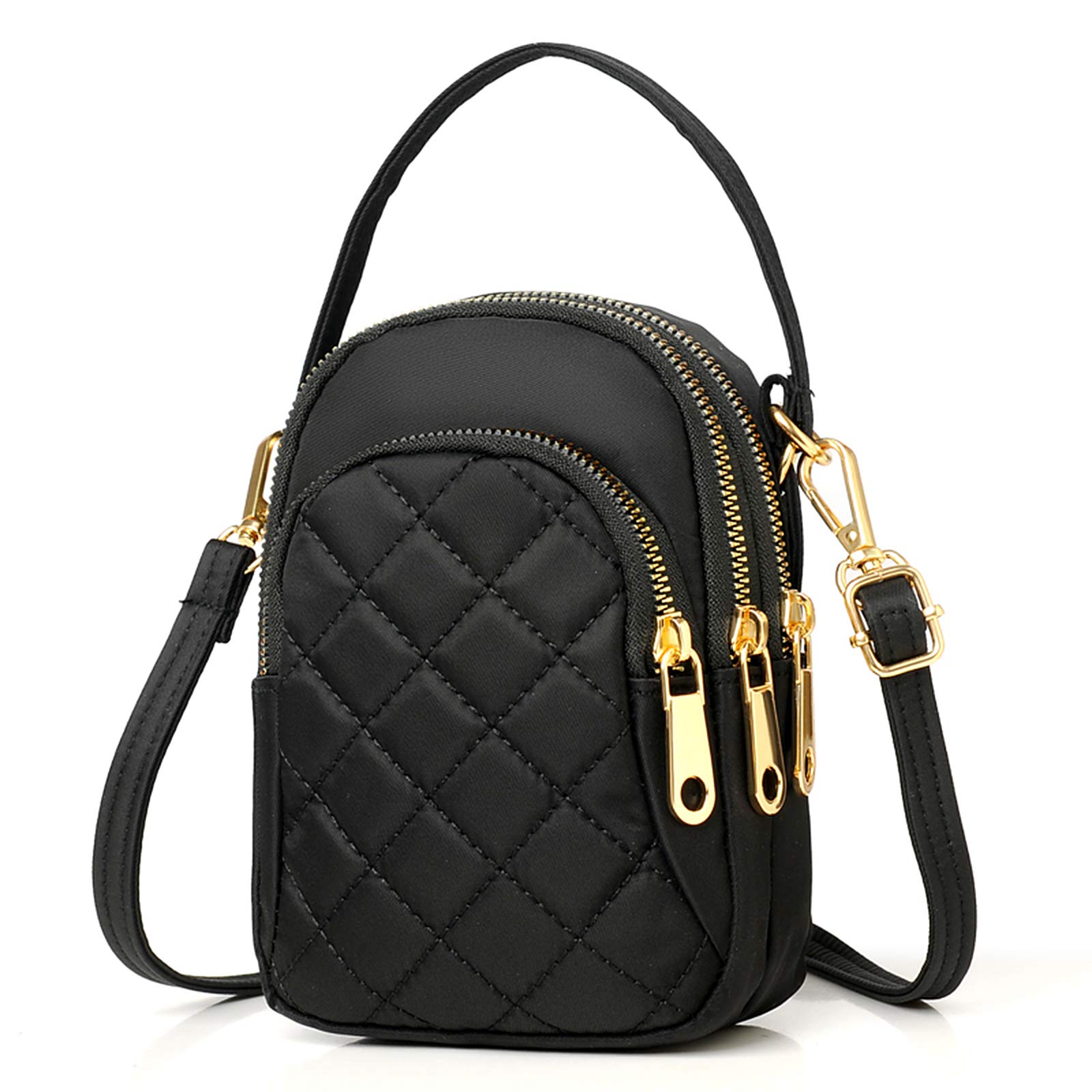 Voikukka Quilted Crossbody Phone Bag for Women - Small Cell Phone Purse Wallet Handbag for iPhone | Perfect for Travel, Shopping & Everyday Use