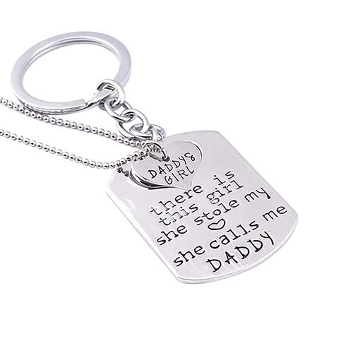 Elegant SANWOOD Heart Necklace for Women - Personalized Father's Day Jewelry with Letter Print, Unique Key-Chain Pendant - Perfect Gift for Daughter, Wife & Loved Ones | Ideal for Anniversaries, Birthdays & Special Occasions