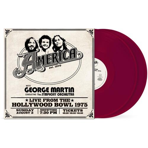 America: Live At The Hollywood Bowl 1975 - Limited Edition Vinyl LP Record | Classic Rock Music Collectible | Perfect for Audiophiles & Vintage Music Lovers