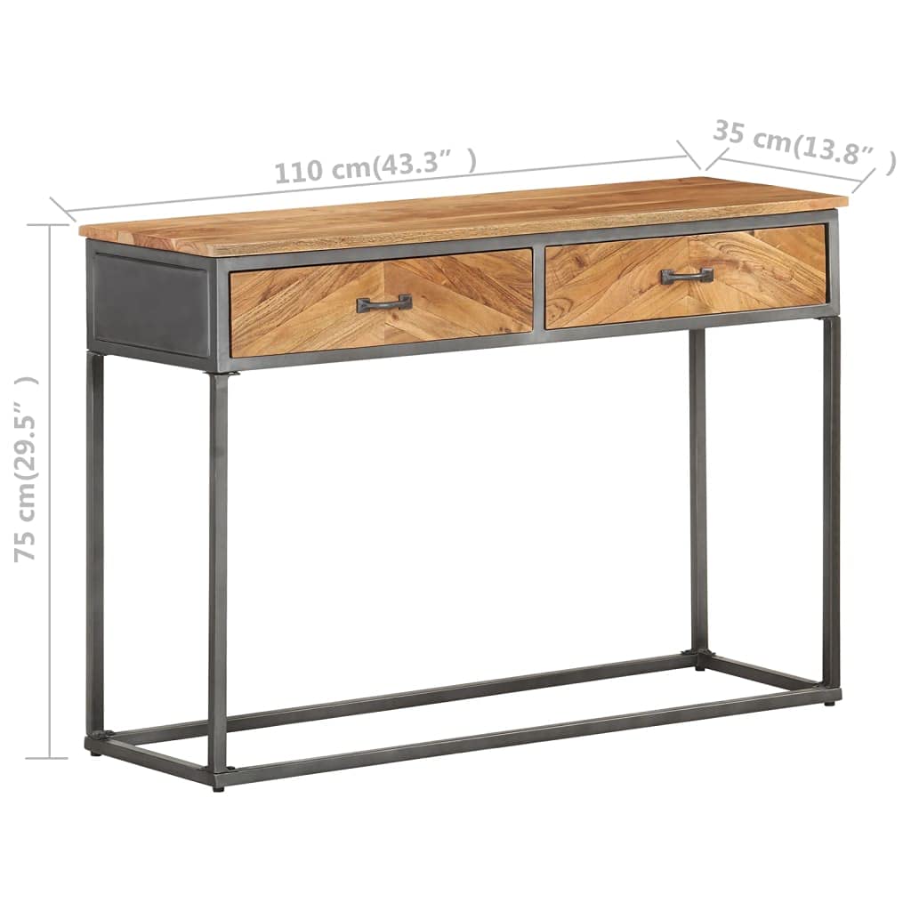 Rustic Farmhouse Console Table - 43.3