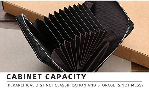 SPIN CART RFID Blocking Credit Card Holder - 10 Slot Compact Zipper Wallet for Men & Women (Black) | Perfect for Travel, Business & Everyday Use