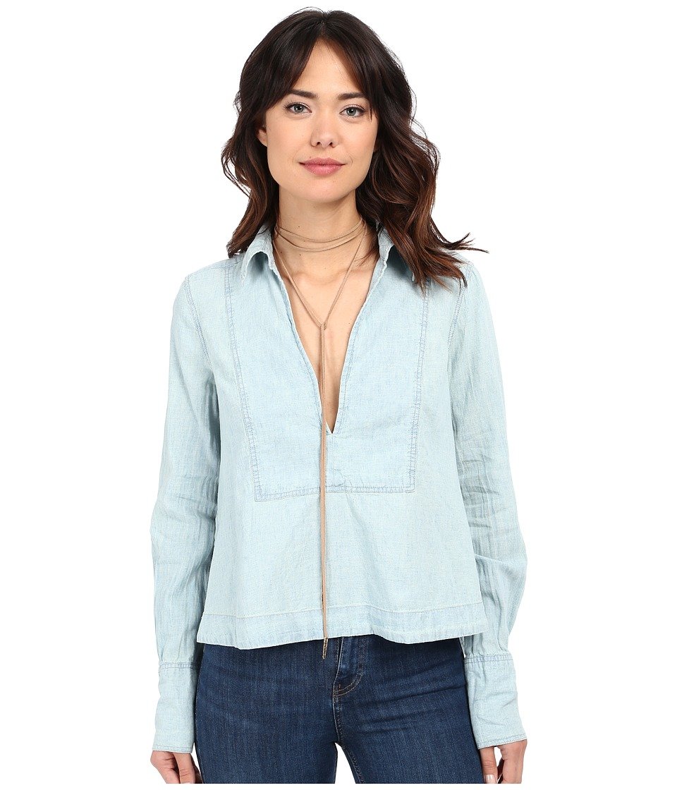 Free Women's Ready Or Not Linen Blend Hi-Low Blouse - Casual Boho Chic Top for Summer Outfits & Beach Vacations