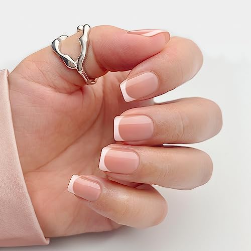 230325-White Basic Glitter French