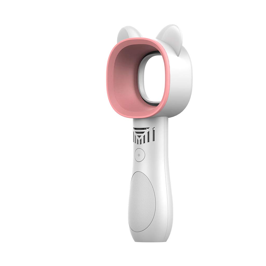 Portable USB Rechargeable Bladeless Fan - Handheld Cooler for Outdoor & Travel - White