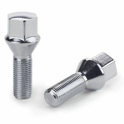 Bolt 14x1.5 Acorn Lug Nuts Chrome Plated Heat Treated Conical Seat (14mmx1.5 Thread) 17mm Hex Head - Pack of 20 (28mm Shank Length) for Car Wheels, Trucks & Automotive Applications