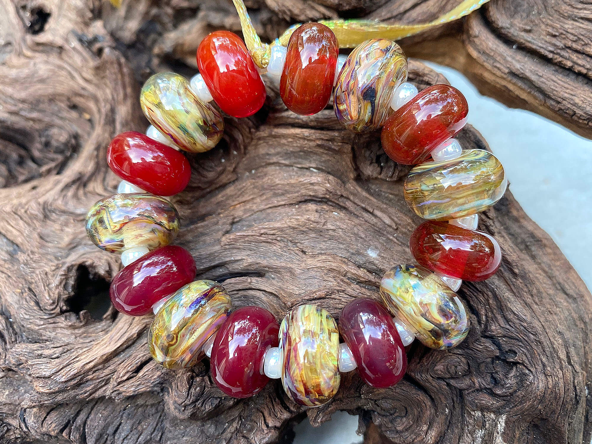 15 Color Pop & Multicolor Lampwork Glass Beads Set - DIY Jewelry Making, Bracelets, Necklaces, Craft Projects - Perfect for Beaders and Artists