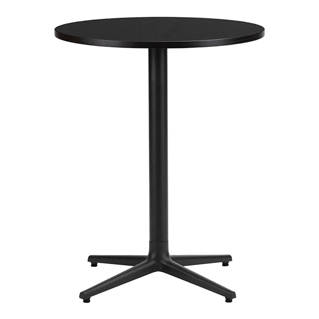 Allez Round Cafe Table - 36 Inch Outdoor Bistro Table for Patio, Garden, Restaurant - Durable Metal Coffee Table with Glass Top for Dining, Lounging, Entertaining