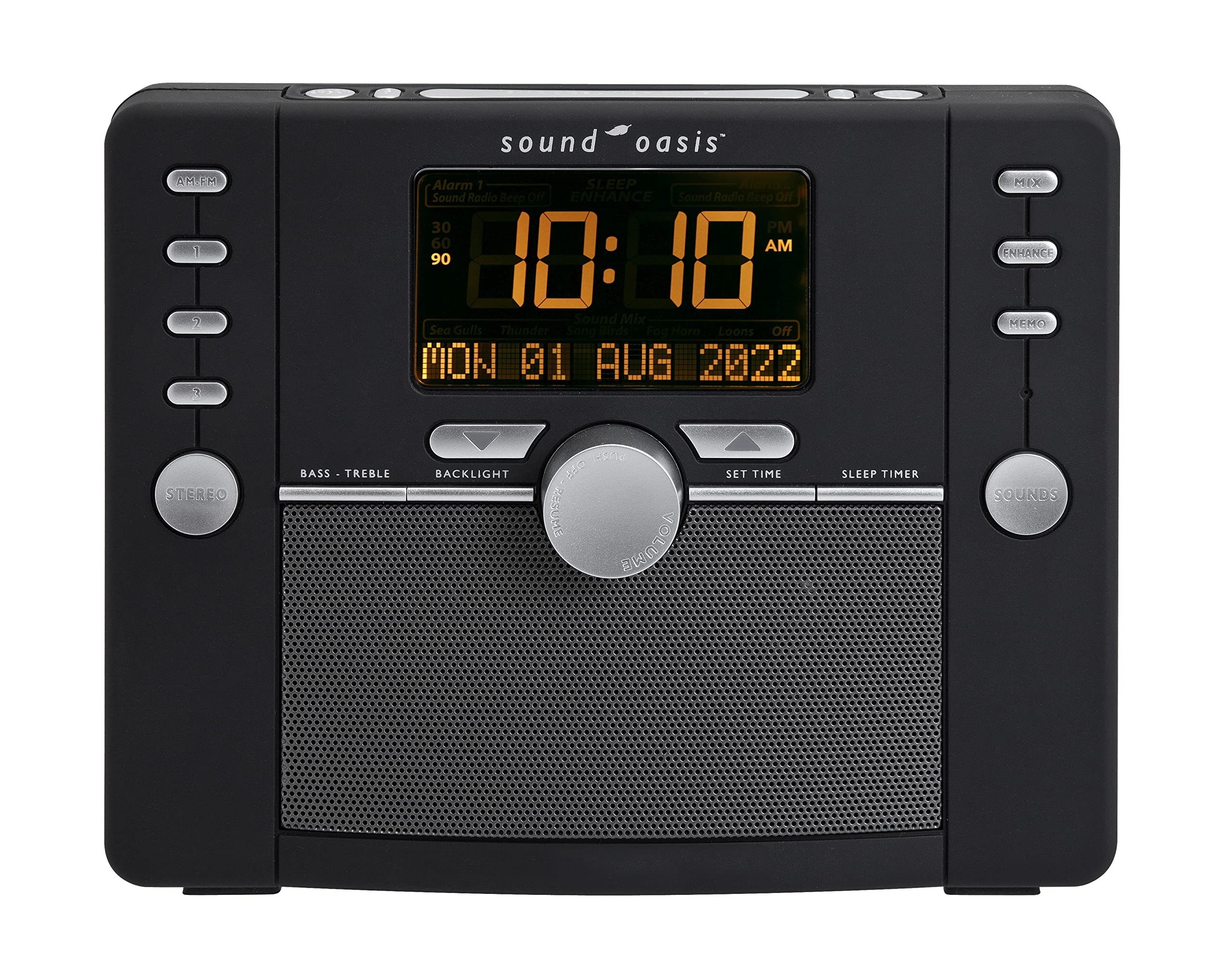 Sound Oasis Deluxe Bluetooth Sleep & Tinnitus Sound Machine with 288 Soothing Sounds - Best White Noise Machine for Adults, Baby Sleep Aid, Tinnitus Relief & Nighttime Relaxation - Perfect for Bedroom, Nursery, Office & Meditation Spaces