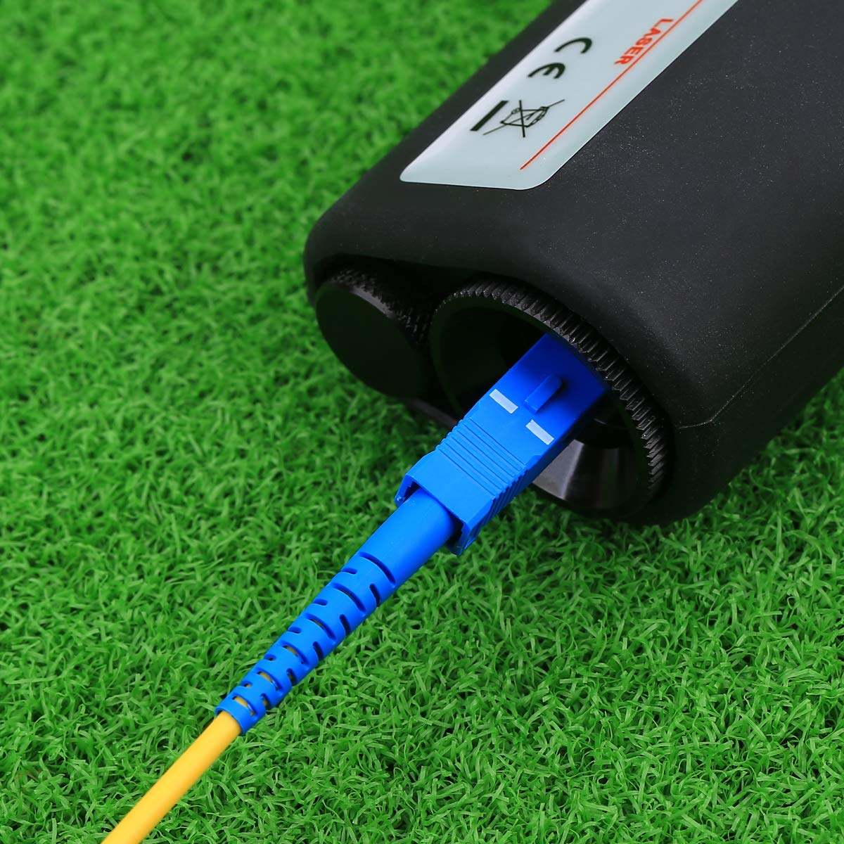 400x Magnification Fiber Optic Inspection Microscope with LED Illumination - Handheld Anti-Slip Rubber Grip for SC/LC/FC Connectors - Perfect for Network Maintenance, Cable Testing & Fiber Optic Repair