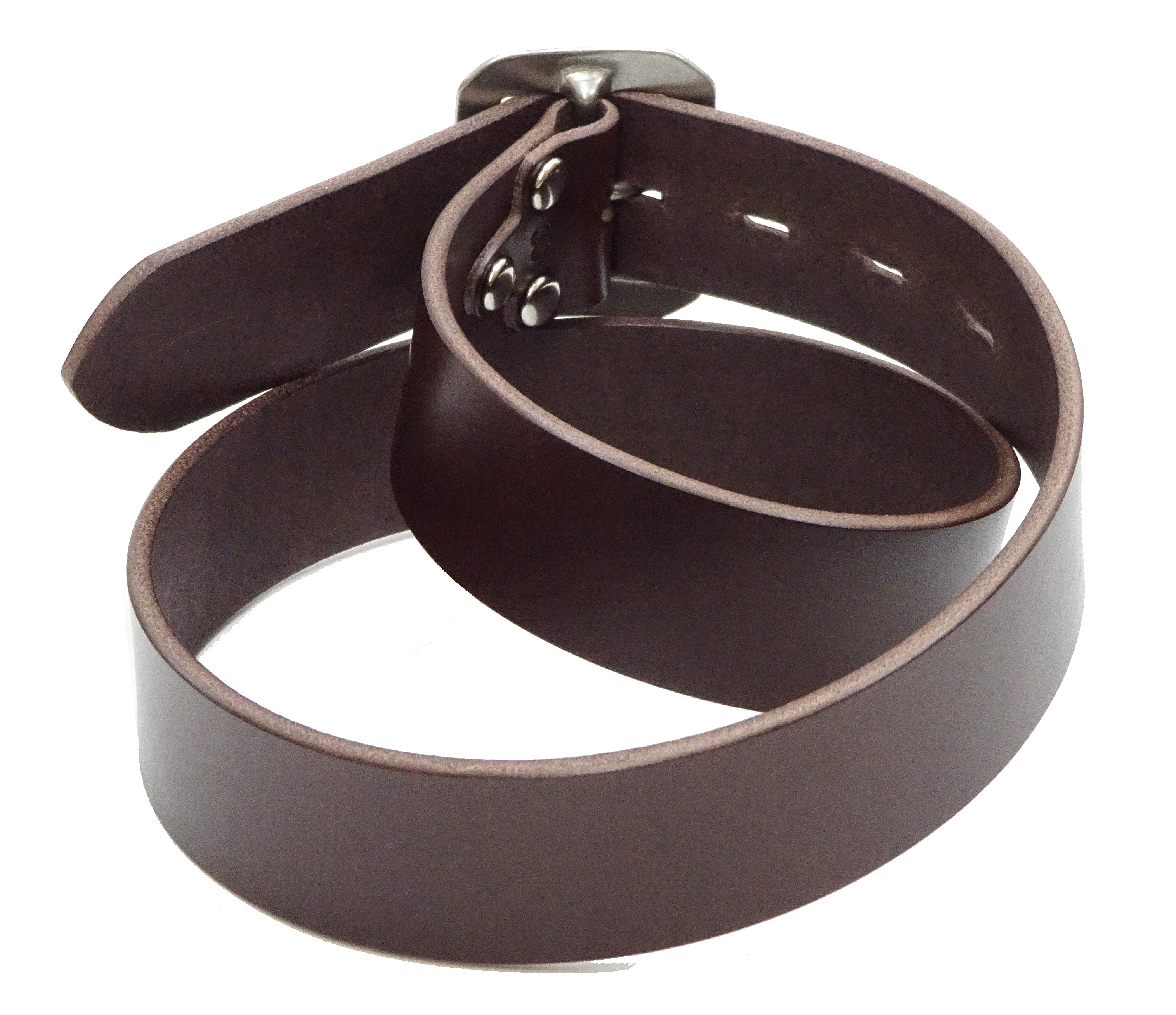 TOYS McCOY Men's Brown Leather Belt 38mm Wide 4mm Thick Steerhide Garrison Belt with Square Buckle TMA2414 050 - Casual Wear, Work Belt, Western Style Outfits
