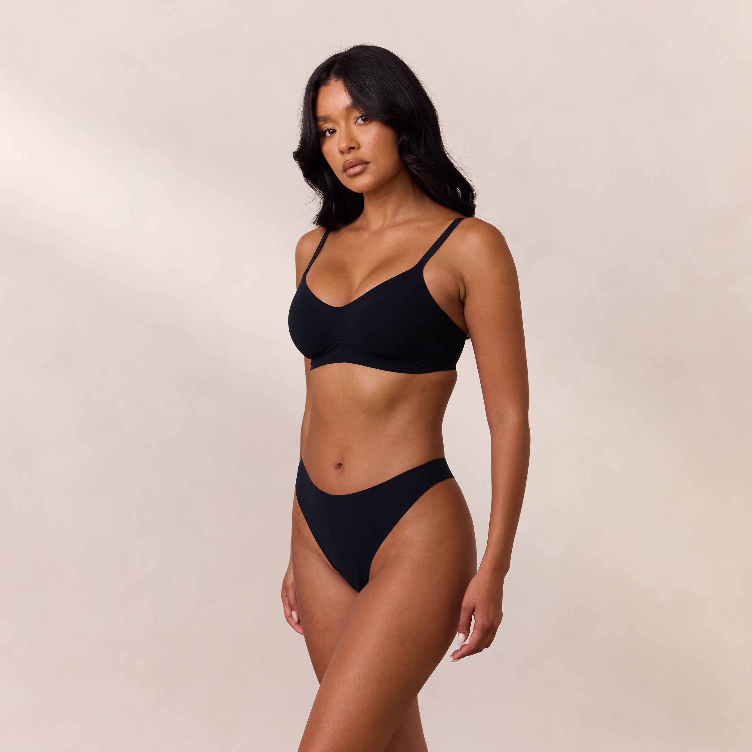 Everyday Flex Bralette - Comfortable Wireless Bra for Women in Black | Perfect for Yoga, Lounge & Sleep