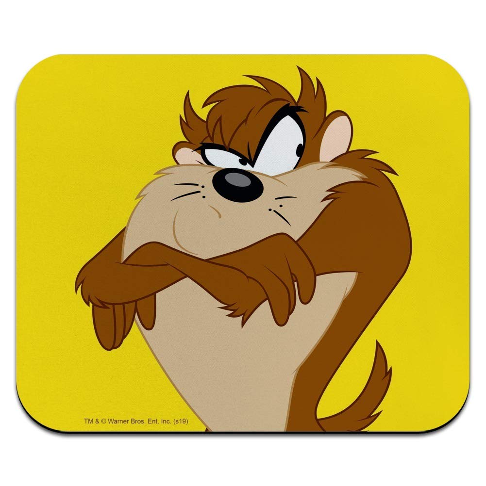 Looney Tunes Taz Low Profile Thin Gaming Mouse Pad - Non-Slip Rubber Base for PC, Laptop, Office & Home Use - Perfect for Work, Gaming & Computer Setup