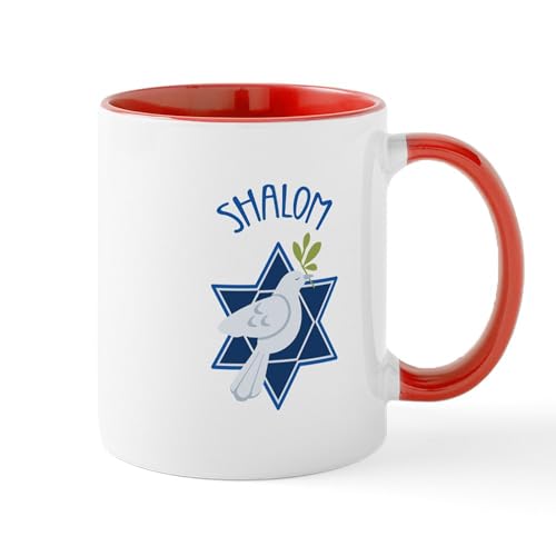 White/Red Inside - SHALOM Mugs